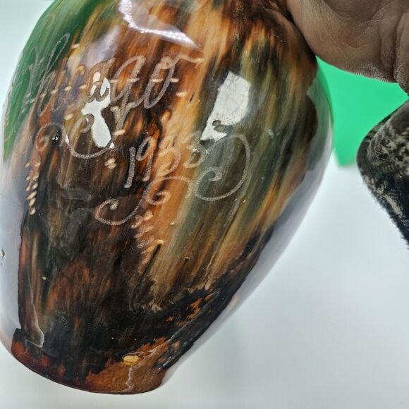 Brush McCoy Pottery Onyx line Vase Jug Flow Browns Art Line Chicago 1933 - Picture 3 of 13